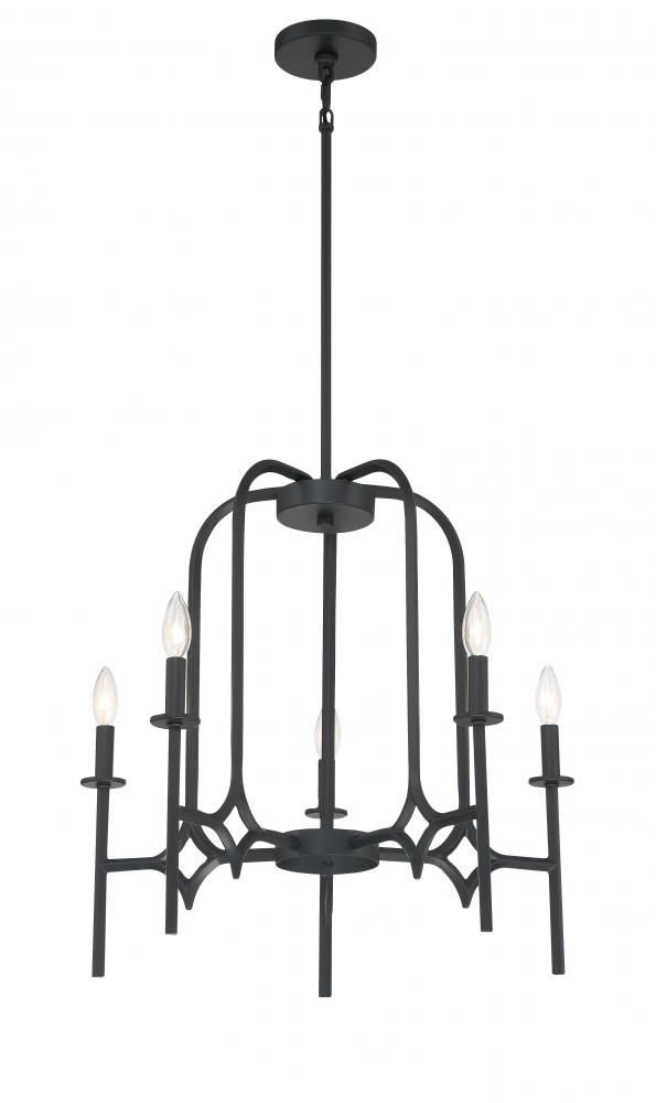 MUNCIE - 5 LIGHT CHANDELIER