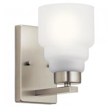 Kichler 55010NI - Vionnet 8.5" 1 Light Wall Sconce with Satin Etched Glass in Brushed Nickel