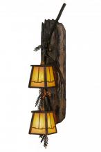 Meyda Green 143666 - 6.5" Wide Pine Branch Valley View 2 Light Wall Sconce