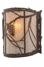 Meyda Green 145311 - 9"W Whispering Pines Wall Sconce
