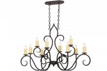 Meyda Green 154997 - 48"L Clifton 10 LT Oblong Chandelier