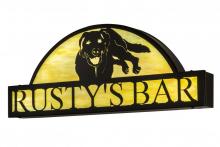 Meyda Green 174058 - 30"W Personalized Rusty's Bar Sign