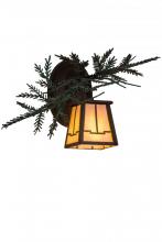 Meyda Green 182275 - 16" Wide Pine Branch Valley View Right Wall Sconce