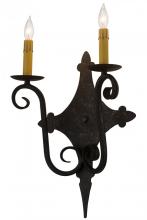 Meyda Green 183262 - 12"W Angelique 2 LT Wall Sconce