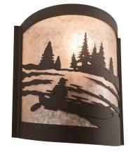 Meyda Green 200794 - 10" Wide Canoe At Lake Left Wall Sconce