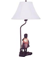 Meyda Green 24166 - 14.5"H Silhouette Girl with Puppy Accent Lamp