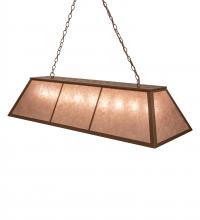 Meyda Green 251209 - 60" Long Tri-Panel Oblong Pendant