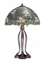 Meyda Green 52172 - 30"H Trillium & Violet Table Lamp