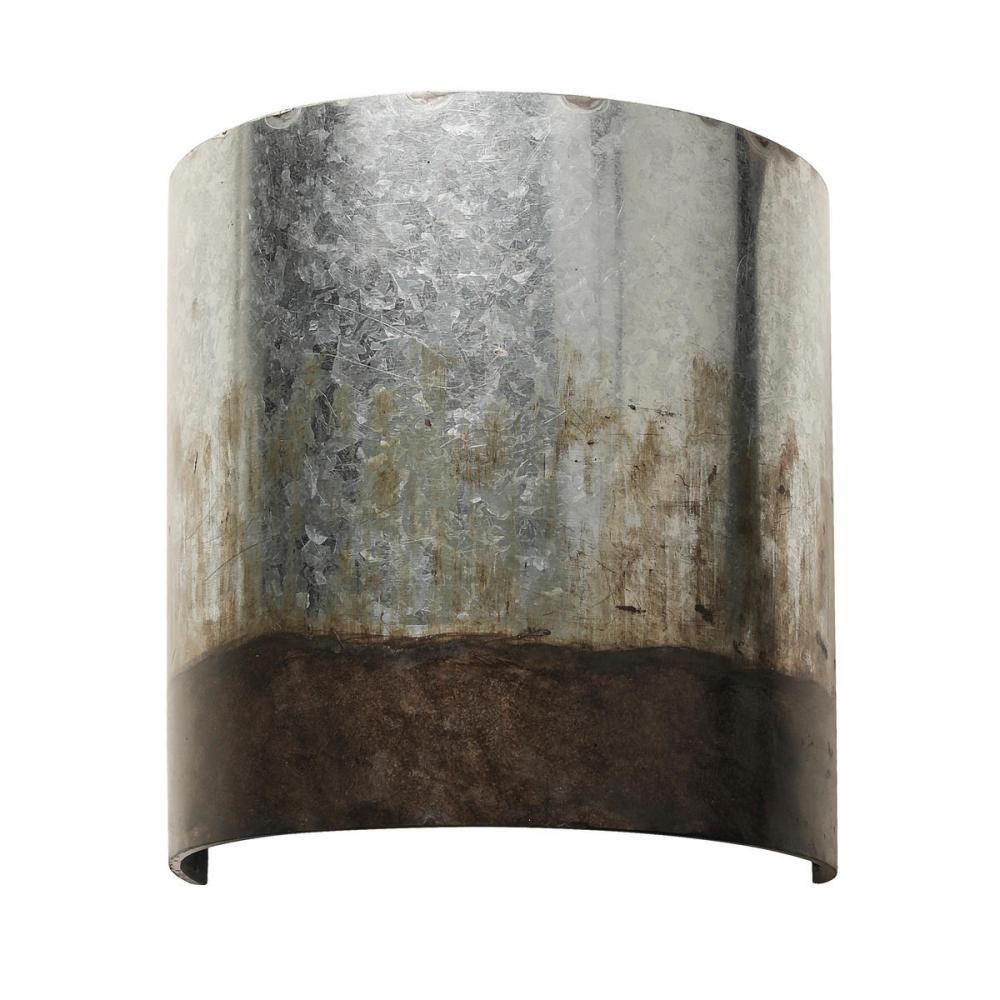 Cannery 1-Lt Sconce - Ombre Galvanized