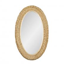 Varaluz 457MI24FGN - Athena 24x40 Oval Wall Mirror - French Gold/Natural Seagrass
