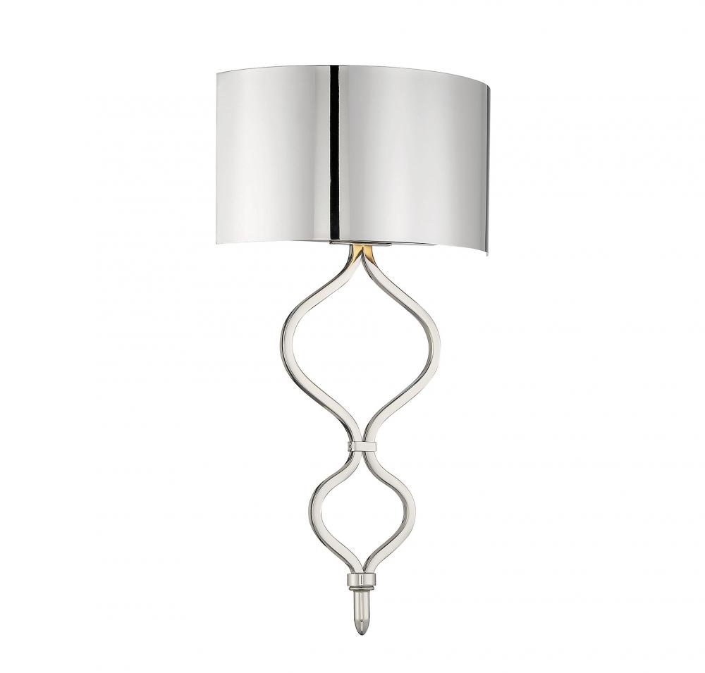 Como LED Wall Sconce in Polished Nickel