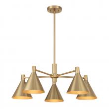 Savoy House 1-8004-5-127 - Pharos 5-Light Chandelier in Noble Brass by Breegan Jane