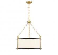 Savoy House 7-1920-3-261 - Kian 3-Light Pendant in Matte Black with True Gold