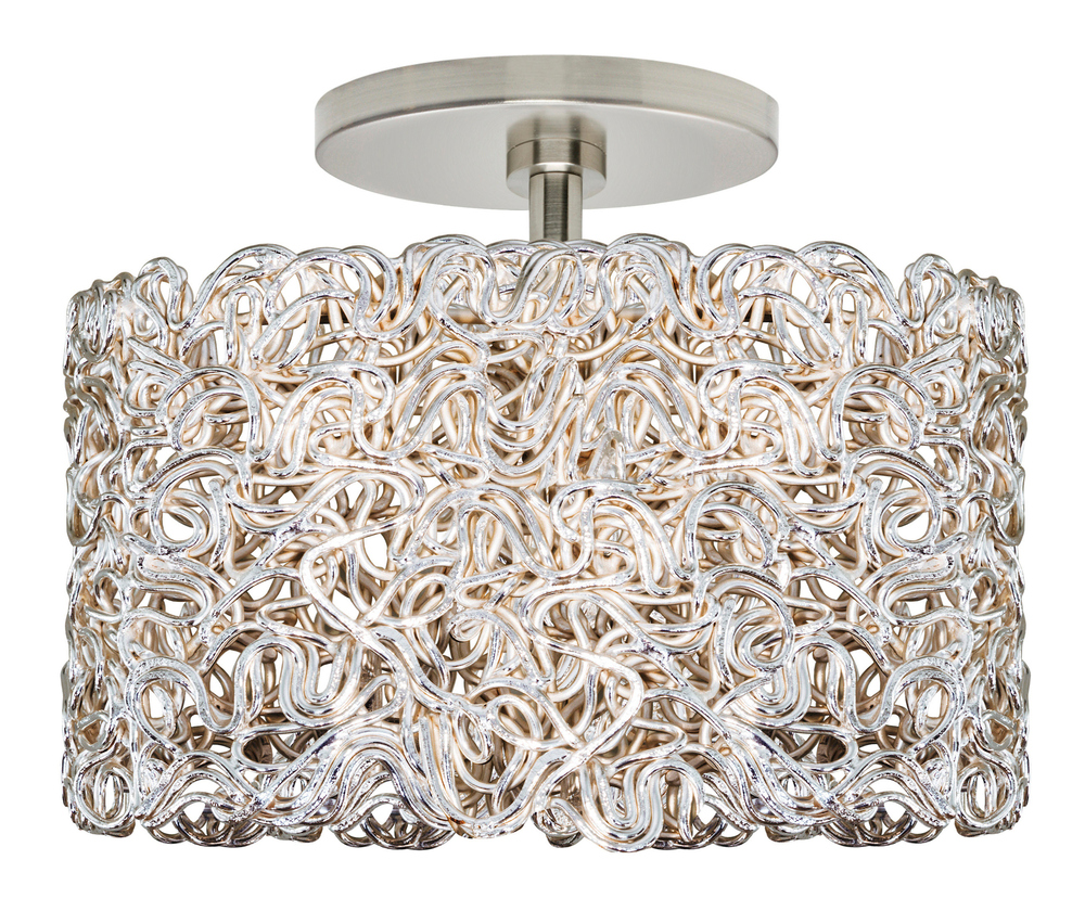 Ceiling 10" Spaga Gold Polished Nickel E26 120v LED A19 10W x 3