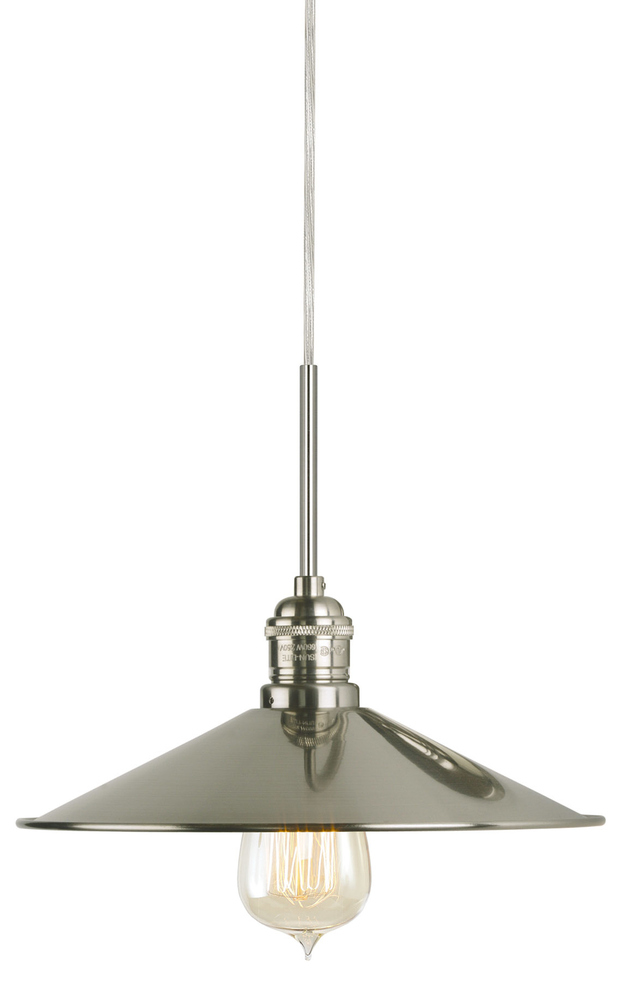 Pendant Dim Sum II Satin Nickel  Red Cord