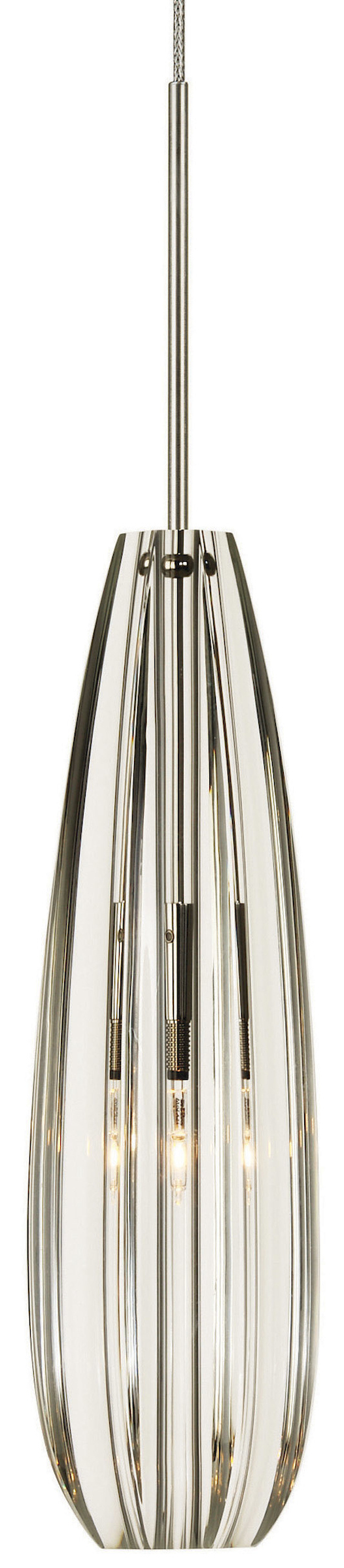 Pendant Alicia Crystal Clear Polished Nickel G4 Hal 20W 350lm Monopoint
