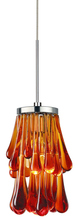 Stone Lighting PD102AMBZM3M - Pendant Droplets Amber Bronze MR16 Halogen 50W Monopoint Canopy