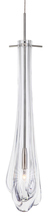 Stone Lighting PD110CRPNL2M - Pendant Dew Drop Clear Polished Nickel LED G4 JC 2W 110lm Monopoint