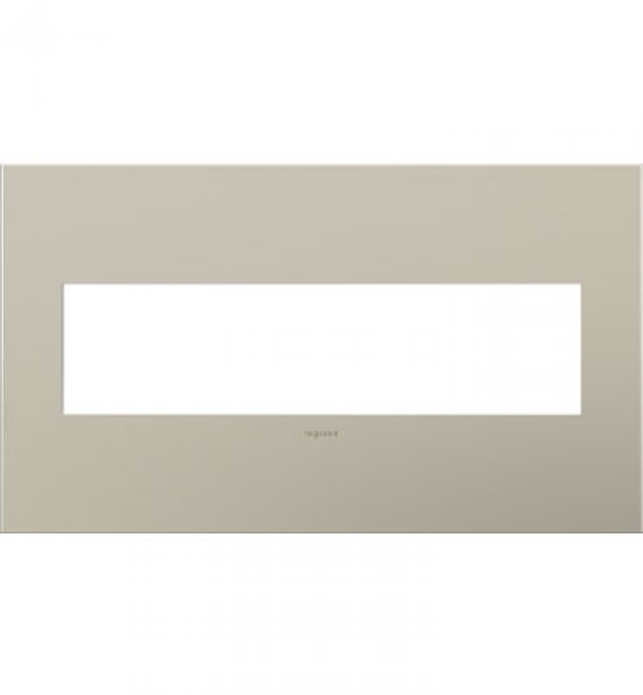 adorne? Satin Nickel Four-Gang Screwless Wall Plate