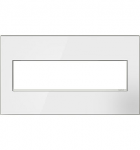 Legrand AWM4GMW4 - adorne? Mirror White Four-Gang Screwless Wall Plate