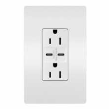 Legrand R26USBCC6WPWCCV4 - radiant? 15A Tamper-Resistant Ultra-Fast USB Type C/C Outlet, White