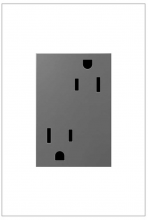 Legrand ARTR153M4 - adorne? 15A Dual Tamper-Resistant Plus-Size Outlet,Magnesium