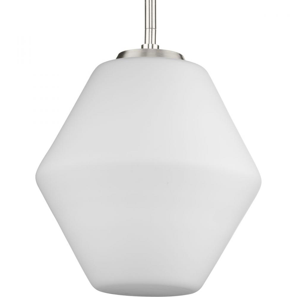 Copeland Collection One-Light Brushed Nickel Mid-Century Modern Pendant