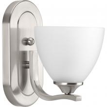 Progress P300095-009 - Laird Collection One-Light Brushed Nickel Etched Glass Traditional Bath Vanity Light