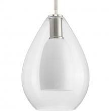 Progress P500438-009 - Carillon Collection One-Light Brushed Nickel Contemporary Pendant