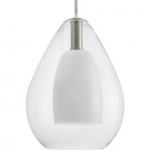 Progress P500439-009 - Carillon Collection One-Light Brushed Nickel Large Contemporary Pendant
