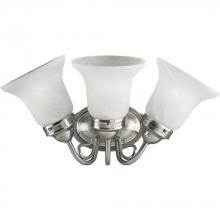 Progress P3369-09 - Bedford Collection Three-Light Brushed Nickel Etched Alabaster Glass Traditional Bath Vanity Light
