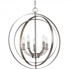 Progress P3841-126 - Equinox Collection Five-Light Burnished Silver New Traditional Sphere Pendant Light