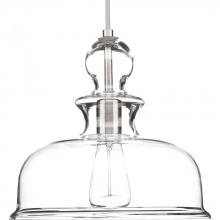 Progress P5332-09 - Staunton Collection One-Light Brushed Nickel Clear Glass Global Pendant Light