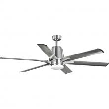Progress P250026-009-30 - Arlo Collection 60" Indoor/Outdoor Six-Blade Brushed Nickel Ceiling Fan