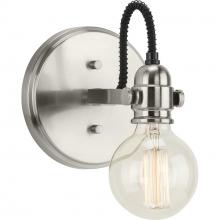 Progress P300189-009 - Axle Collection One-Light Brushed Nickel Vintage Style Bath Vanity Wall Light