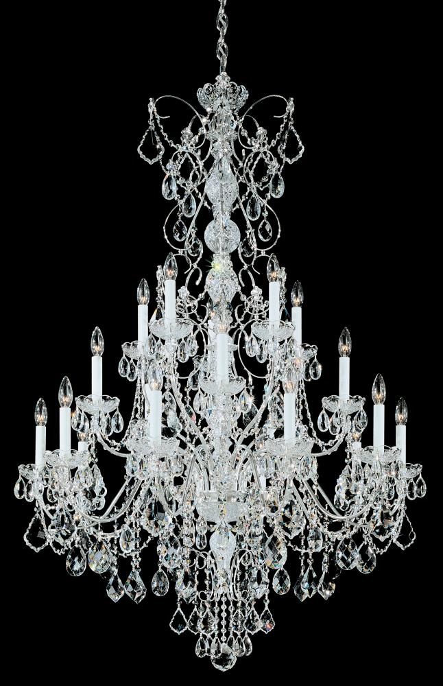 Century 20 Light 120V Chandelier in Black Pearl with Heritage Handcut Crystal
