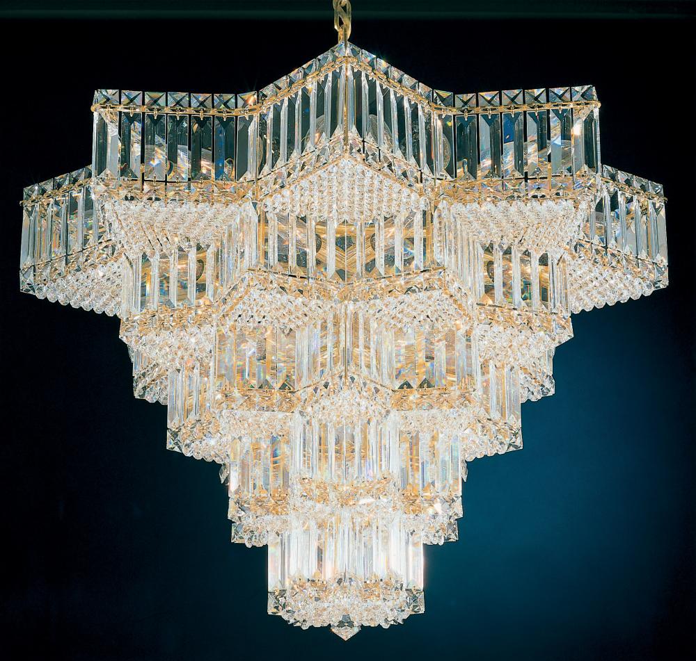 Equinoxe 31 Light 120V Chandelier in Aurelia with Clear Optic Crystal