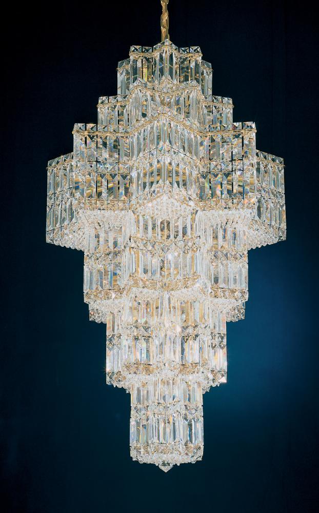 Equinoxe 35 Light 120V Chandelier in Aurelia with Clear Optic Crystal