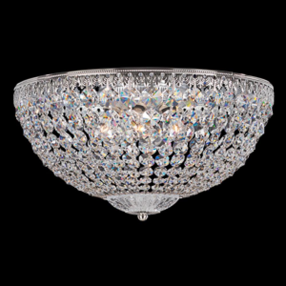 Petit Crystal 5 Light 110V Close to Ceiling in Rich Auerelia Gold with Clear Crystals From Swarovs