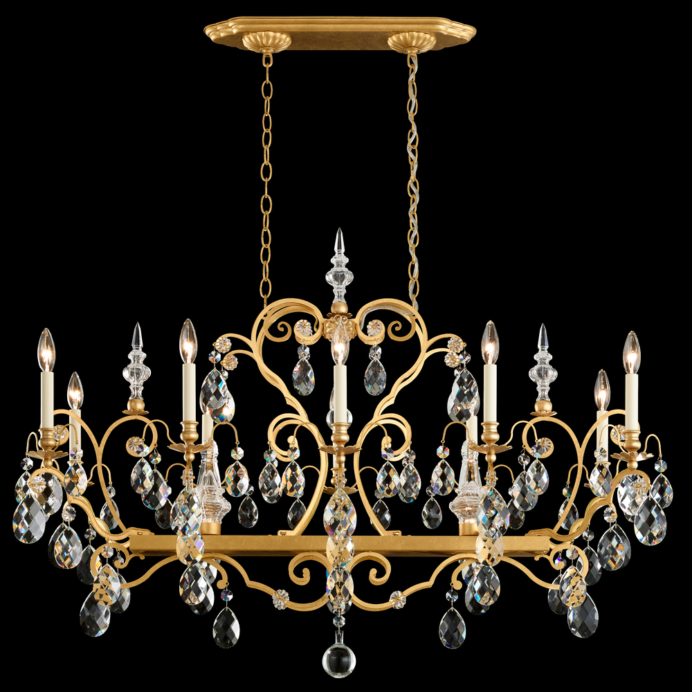 Renaissance 12 Light 120V Chandelier in Heirloom Gold with Crystals from Swarovski®