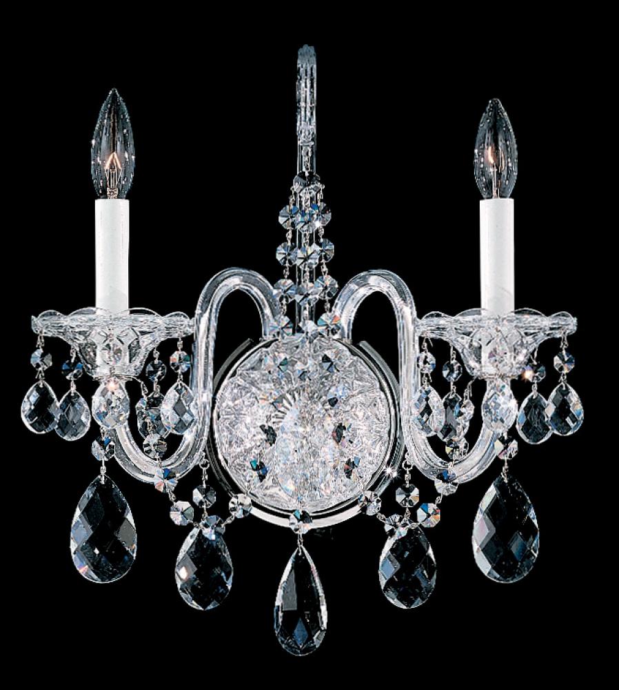 Sterling 2 Light 120V Wall Sconce in Aurelia with Clear Heritage Handcut Crystal
