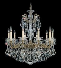 Schonbek 1870 5074-83 - La Scala 10 Light 120V Chandelier in Florentine Bronze with Heritage Handcut Crystal