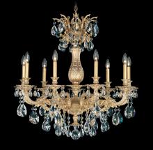 Schonbek 1870 5679-83H - Milano 9 Light 120V Chandelier in Florentine Bronze with Heritage Handcut Crystal