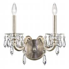 Schonbek 1870 S7602N-23R - Napoli 2 Light 120V Wall Sconce in Etruscan Gold with Clear Radiance Crystal