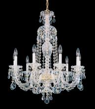 Schonbek 1870 2996-211H - Sterling 9 Light 120V Chandelier in Aurelia with Clear Heritage Handcut Crystal