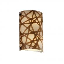 Justice Design Group 3FRM-5541-CONN-DBRZ-LED1-1000 - Finials LED Cylinder Wall Sconce (ADA)