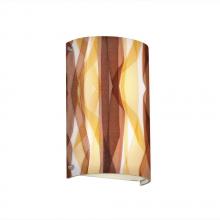 Justice Design Group 3FRM-5541-TWRL-NCKL-LED1-1000 - Finials LED Cylinder Wall Sconce (ADA)