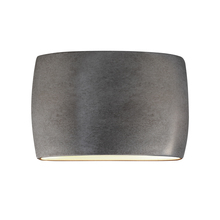 Justice Design Group CER-8899W-ANTS - Wide ADA Large Oval Outdoor LED Wall Sconce - Open Top & Bottom