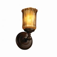 Justice Design Group GLA-8521-16-AMBR-DBRZ - Tradition 1-Light Wall Sconce