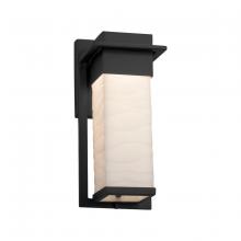 Justice Design Group PNA-7541W-WAVE-MBLK - Pacific Small Outdoor LED Wall Sconce